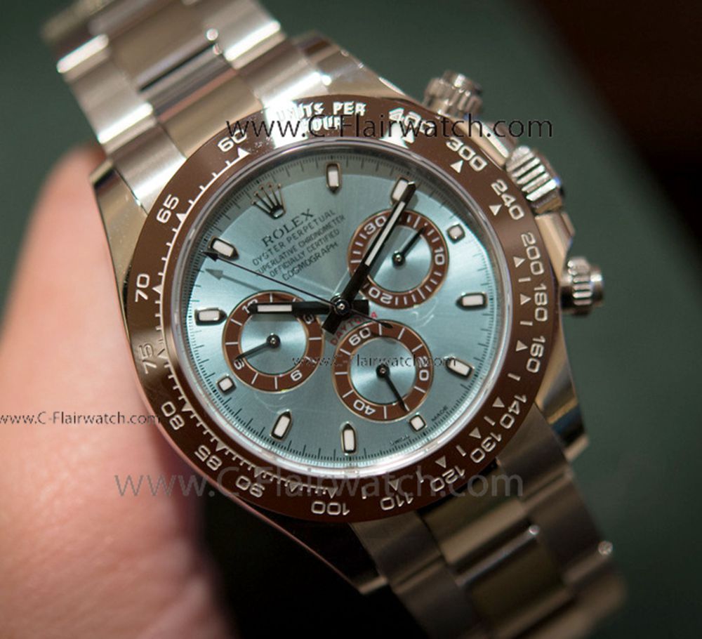 Rolex Daytona Platin Replica Watch Ice Blue Face 40MM